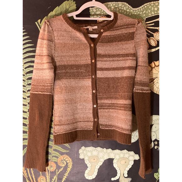 Abeille Ligne 100% Cashmere Cardigan Sweater ~ Sz M S By George Cottagecore! - Picture 3 of 8